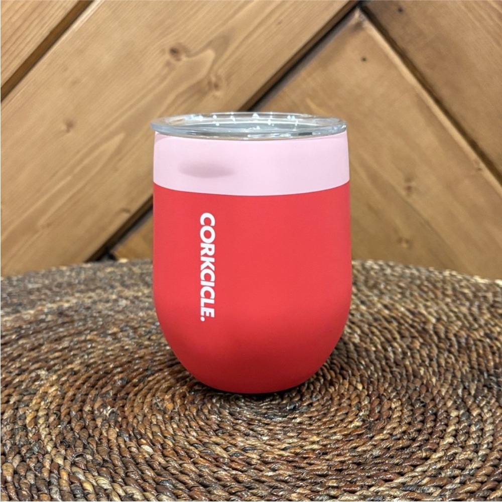 Corkcicle Two Toned Pink Stemless Tumbler 12oz Color Shortcake
